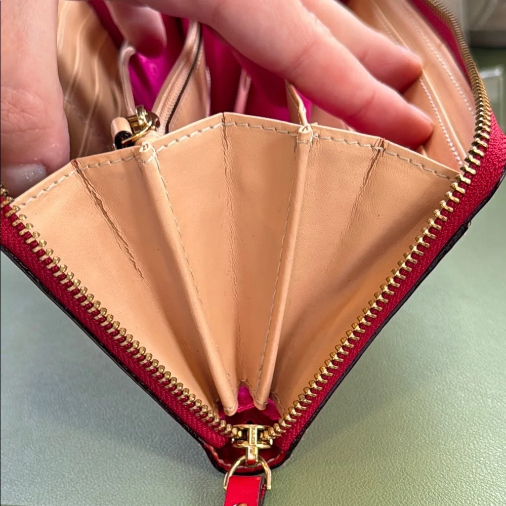 Kate Spade Red Zip Around Wallet